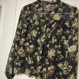 Satin flowering shirt